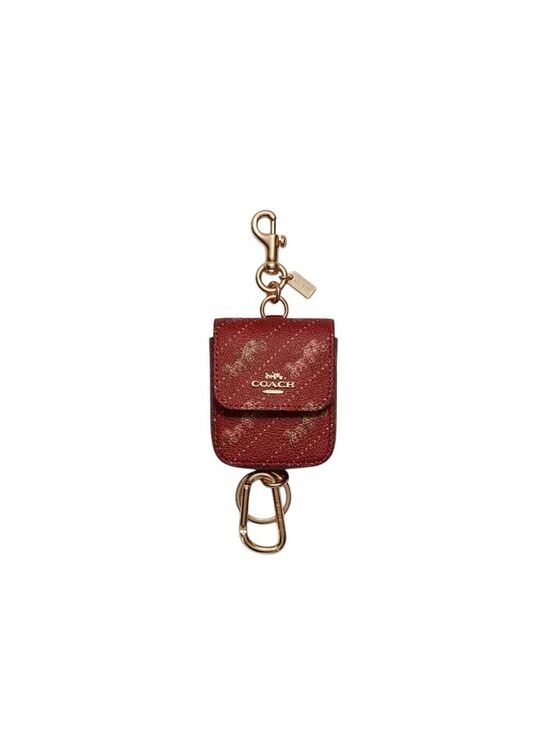 Coach Accessories - COACH MULTI ATTACHMENT CASE BAG CHARM WITH RED HORSE AND CARRIAGE DOT PRINT